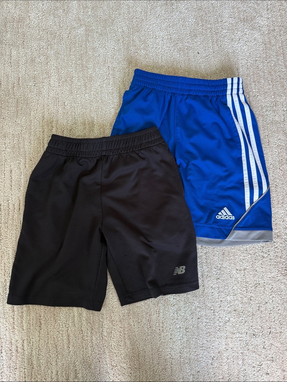 adidas Royal Blue Athletic Shorts with White Stripes